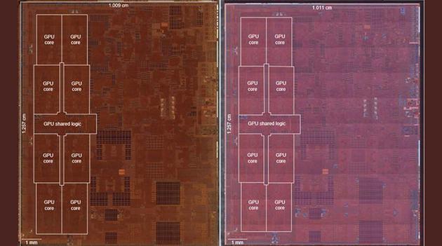 A12Z和A12X详细对比 资料来源：TechInsights