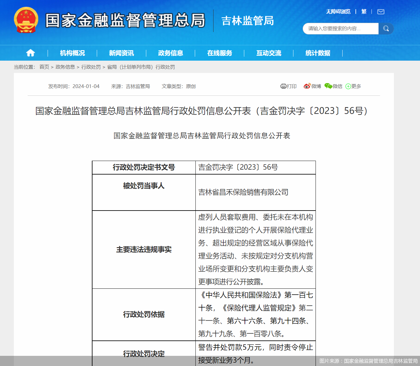 图片来源：国家金融监督管理总局吉林监管局