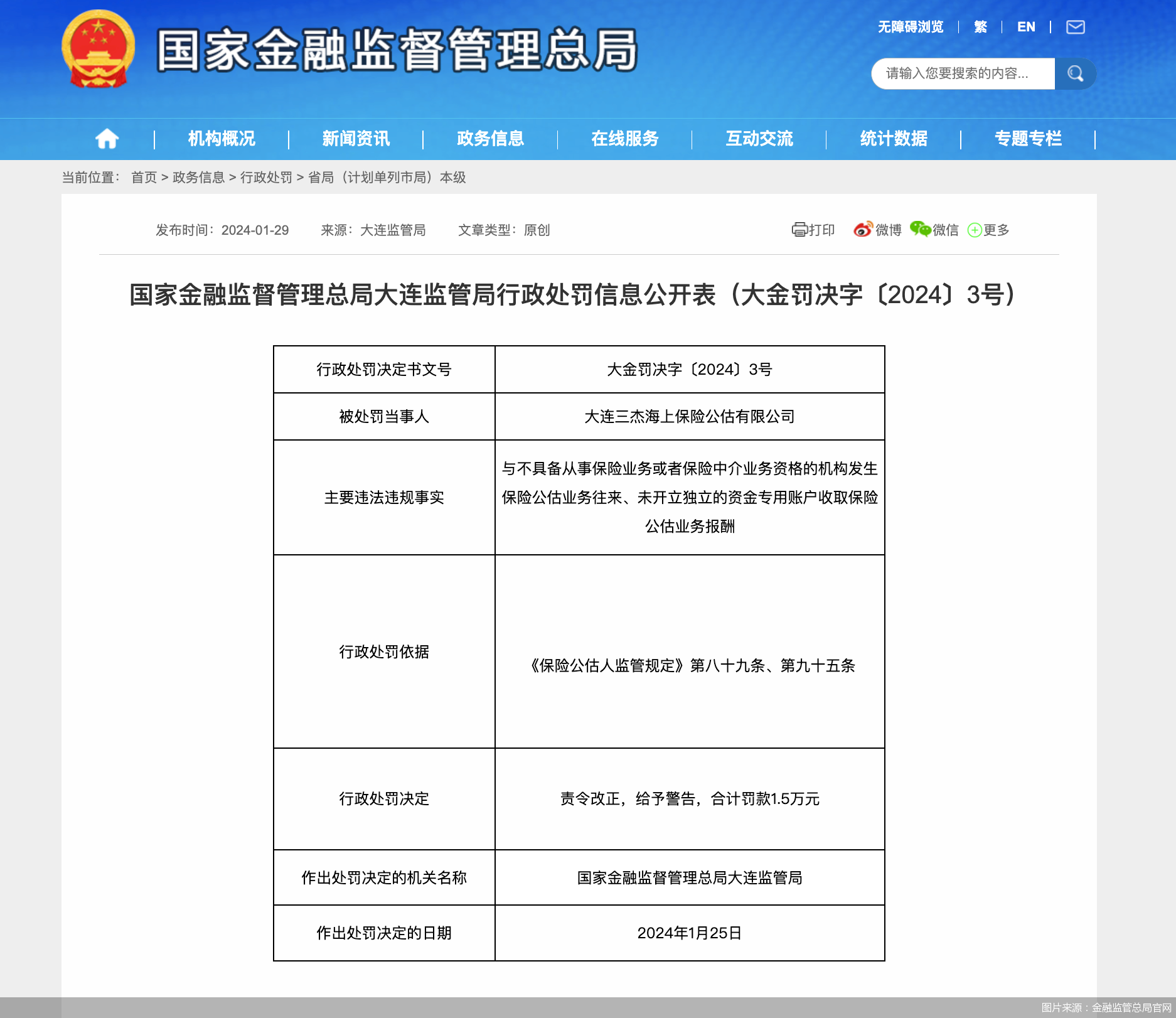 图片来源：金融监管总局官网